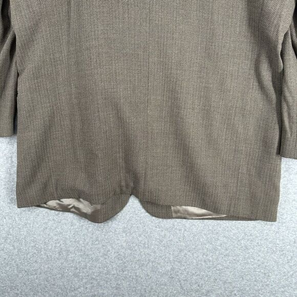 Hugo Boss Einstein Blazer Sport Coat Mens 44R Brown Herringbone 3-Button USA VTG - Picture 7 of 14